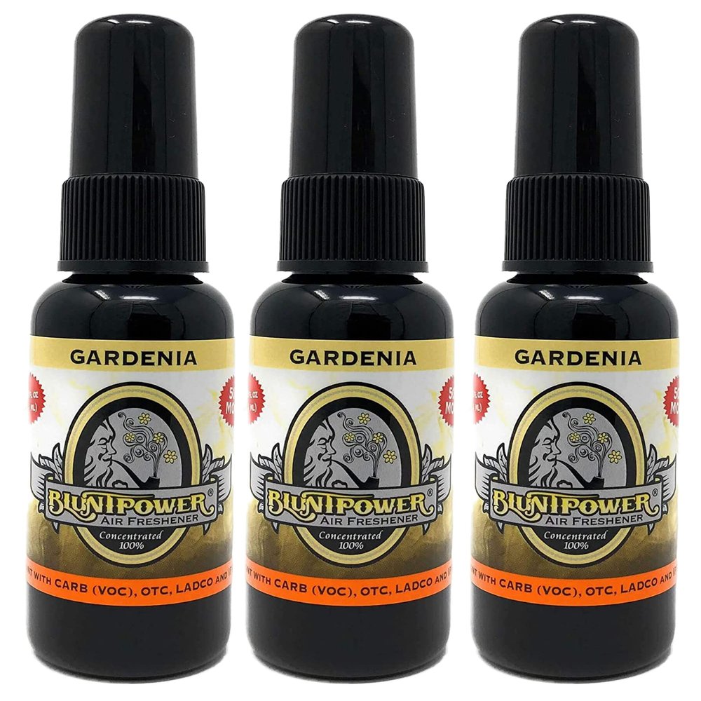 BluntPower 1.5oz High Concentrated Air Freshener, 3 Packs (Gardenia)