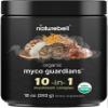 NatureBell Organic Mushroom Powder, 10oz | 10-in-1 Adaptogenic Blend with Lions Mane, Reishi, Shiitake, Chaga & More | Great for Coffee, Smoothies & Recipes view 1