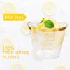 Nervure 120PCS Gold Plastic Cups - 9Oz Gold Rimmed Plastic Cups - Heavy Duty Disposable Clear Cup with Gold Rim Perfect for Weddings, Receptions & Parties view 2
