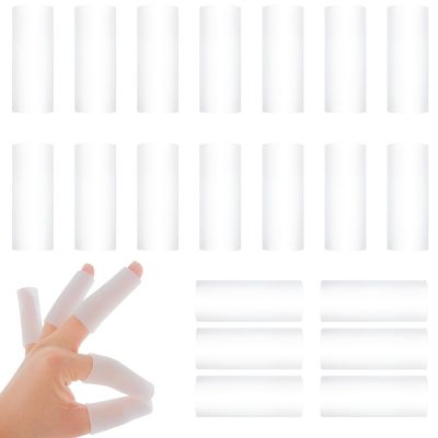 Silicone Finger Sleeve, 20 Pieces Gel Finger Sleeve Protectors for Arthritis Finger Pain, Gel Thumb Finger Tubes for Golf Basketball Golf Rugby Cracked Finger Blisters and Calluses Protect