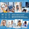JM 3 Pack Oprah Style Reading Glasses for Women Men with Spring Hinge, Fashion Oversized Square Blue Light Blocking Readers +2.0 view 3