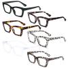 REAVEE 6 Pack Oprah Style Reading Glasses for Women Men Blue Light Blocking, Cute Square Computer Readers with Spring Hinge, 2.0 view 2