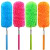 4 Pcs Washable Microfiber Feather Duster, with Extendable Pole and Bendable Head, Microfibre Cleaning Tool for Cleaning Office, Car, Computer, Furniture, Sofa view 1
