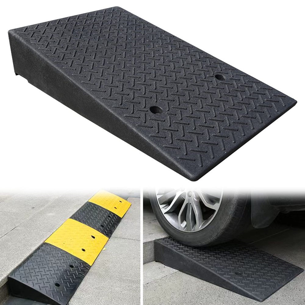 LMAHAP Driveway Curb Ramps, Heavy Duty Threshold Ramps with Grid Structure Design, Ideal for Garage, Sidewalk, Threshold, Portable Threshold for Lawn Mower, Car, Auto, Rv (Size : 50 * 80 * 12cm)