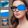 12Pcs Eye Patches for Glasses, Reusable Non-Woven Fabric Eye Patch Medical for Adult Kids Left Right Eye, Eyepatch for Glasses Treat Lazy Eye Amblyopia Strabismus for Left & Right Eyes (Black&Blue) view 2