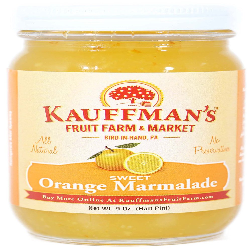 Kauffman Orchards All-Natural Sweet Orange Marmalade, No Preservatives, 9 Oz. (Pack of 2)