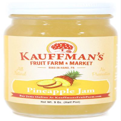 Kauffman Orchards All-Natural Pineapple Jam, No Preservatives, 9 Oz. (Pack of 6)