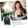 LALAFINA Adult Dining Bib Scarf Stylish Clothing Protector for Meals Absorbent and Washable Design for Elderly and Adults Elegant Fashionable Scarf Bib for Dining view 3