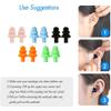 5 Pairs Sleep Earplugs,Silicone Ear Plugs for Sleeping Noise Cancelling,Soft Reusable Ear Plugs,Small Earplugs for Sleep,Travel EarPlugs with EarPlug Case(Pink,Black,Blue,Orange,Green) view 3