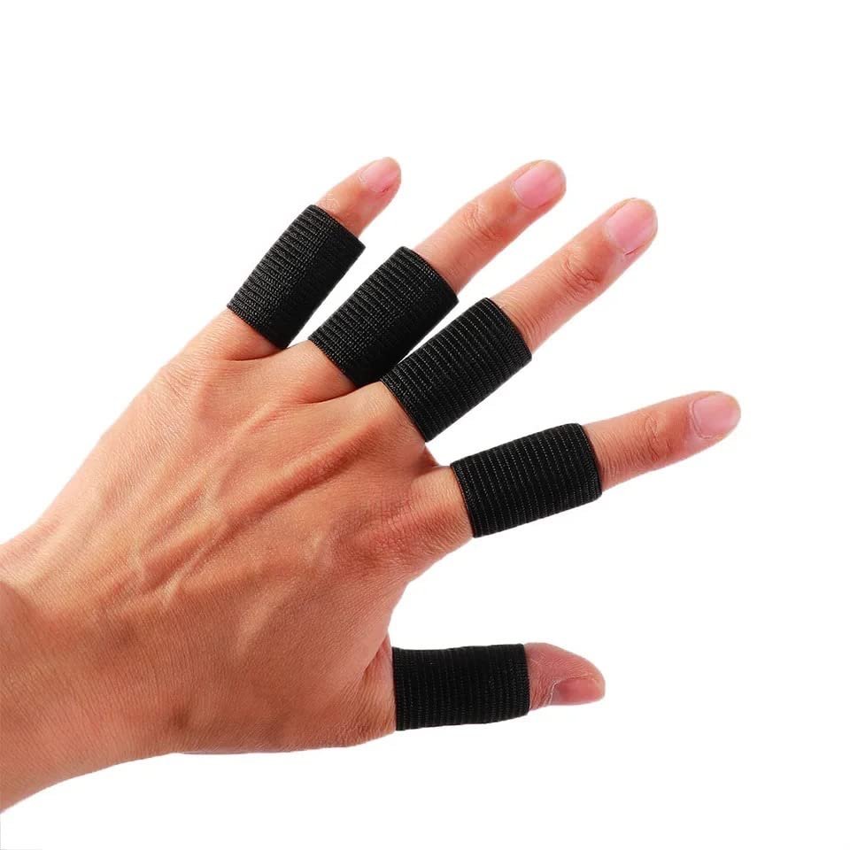 10pc Finger Compression Sleeves, 10pcs Thumb Compression Sleeve Protector Support Pain Management Elastic Fiber, Tight Elasticated One Size Fits Most