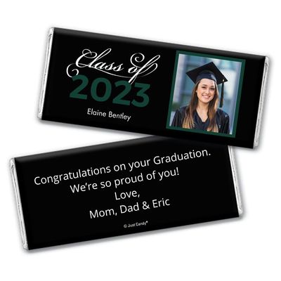 12ct Graduation Candy Party Favors Personalized Belgian Chocolate Bars & Wrappers DIY Assembly Required - Forest