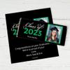 12ct Graduation Candy Party Favors Personalized Belgian Chocolate Bars & Wrappers DIY Assembly Required - Green view 1