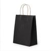 100 Pack Kraft Paper Shopping Bag with Handles for Gift Bags, Used in boutiques, Small Businesses, Retail Stores, Birthday Parties, Christmas, Valentine's Day, and Holiday Handbags (Black,21X11X27CM) view 1