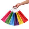 100 pack kraft paper shopping bag with handles for gift bags, used in boutiques, small businesses, retail stores, birthday parties, Christmas, Valentine's Day, and holiday handbags (Yellow,26X12X32CM) view 2