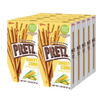 Glico Pretz Sweet Corn, 1.09 oz (Pack of 10)