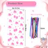 COQOFA 100 Pcs 5"X11" Gift Wrap Cello Cellophane Treat Bags Party Favor bag Clear Candy Cookie Bag Plastic Poly Goodie Storage Bags with Twist Ties for Baby Shower, Birthday, Wedding ,Party Decorations(Pink Elephant) view 2