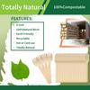 200pcs 4 inch Mini Wooden Forks, Biodegradable Compostable Birchwood, Food Grade Disposable Spoons Disposable Wooden Cutlery for Parties, Weddings, Camping. view 3