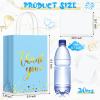 Tinlade 30 Pcs Thank You Gift Bags with Tissue Paper Gold Thank You Wedding Bags with Handle for Graduation Business Shopping Wedding Shower Party Favors(Light Blue) view 2