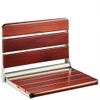 18" ADA Compliant Folding Teak Shower Seat Wall Mounted-Teak Folding Shower Bench, Folding Shower Seat for Inside Shower, Teak Foldable Shower Chair, Fold Down Shower Seat, Max Load 400lbs view 1