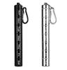 7 Days Rainbow Colour Aluminum Box with Carabiner Stackable Metal ContainerWaterproof Travel Cute Box Holder (1 Silver Container and 1 Black Container) view 1
