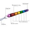 7 Days Rainbow Colour Aluminum Cantainer with Carabiner Stackable Metal ContainerWaterproof Travel Cute Box Holder (1 Rainbow Container and 1 Silver Container view 3
