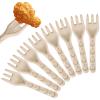 Uniecocus Compostable Utensils, Eco Friendly Forks Small Sturdy Durable for Party Wedding BBQ Picnic, Natural Biodegradable Forks Heavy Duty, Disposable Forks Bulk 500 Count view 1