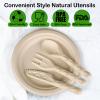 Uniecocus Compostable Utensils, Eco Friendly Forks Small Sturdy Durable for Party Wedding BBQ Picnic, Natural Biodegradable Forks Heavy Duty, Disposable Forks Bulk 500 Count view 3