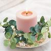 Duiaynke Eucalyptus Leaves Candle Holder Wreath and Small Simulated Berries Vitality Wreath Easter Farmhouse Home Warmth Decorations view 4