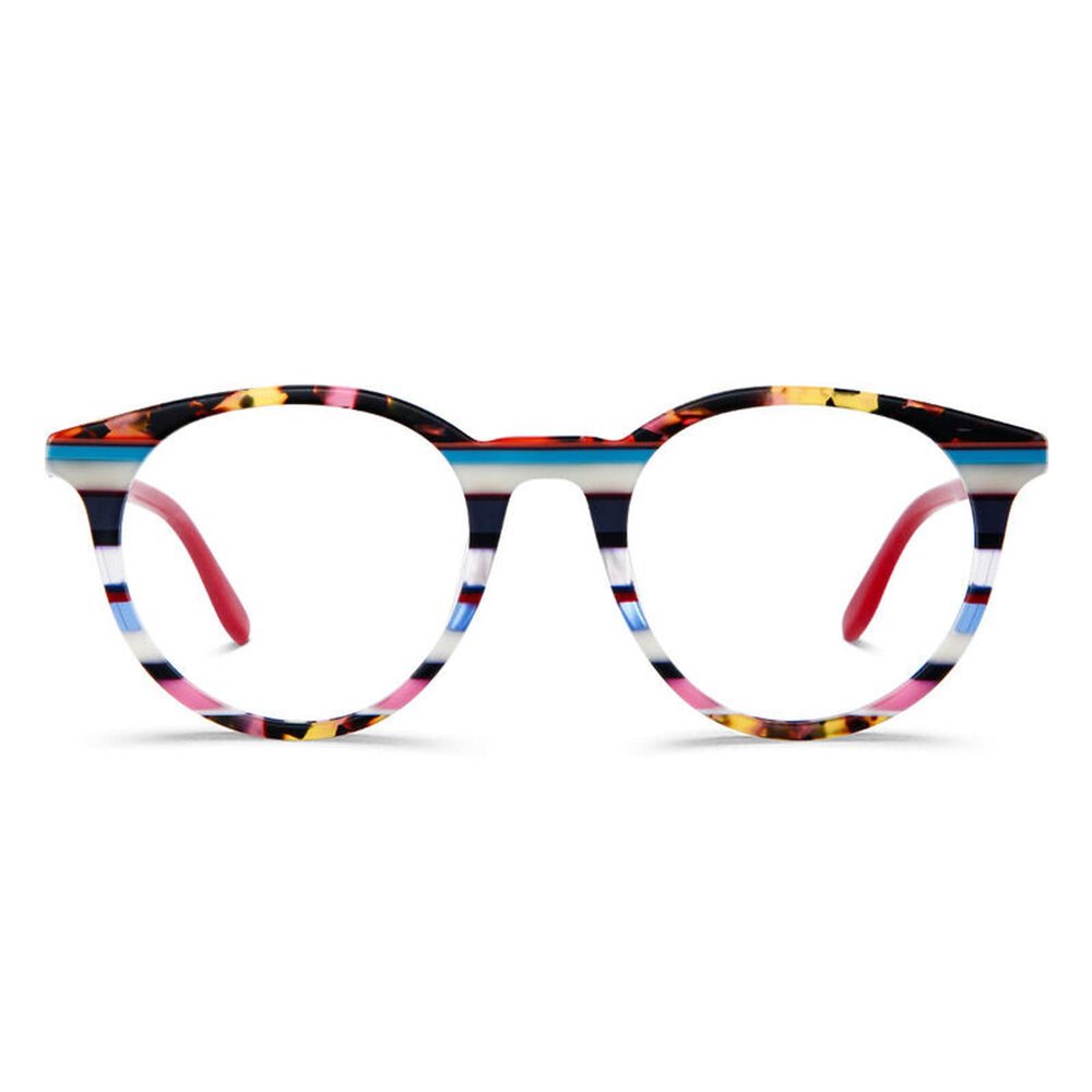 AOOLIA Women Reading Glasses Cat Eye Blue Light Blocking Anti UV Eyestrain Eyewear Lightweigth Flexible with Spring Hinge (Red, 1.5, diopters)