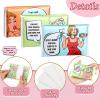 24 Packs Travel Size Tissue Pocket Slim Pack Facial 3 Ply Wallet Size Pocket Tissues for Travel Wedding Party Favors, 6 Styles(Office Lady) view 3