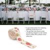 10m DIY Printed Rose Flower Burlap Ribbon, Hessian Jute Belt Strap Wedding Cloth Decoration, Jute Burlap Fabric Ribbon for Wedding Party Wrapping and Home Decor view 3