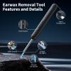 AIFINI Ear Wax Removal, Ear Cleaner with Camera and Light, FSA - HSA Eligible, Ear Wax Removal Tool Camera with 1080P, Ear Cleaning Kit with 6 Spoons, Otoscope for iOS & Android (Black) view 4