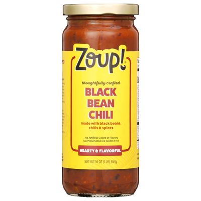 Black Bean Chili by Zoup! - No Artificial Ingredients, No Preservatives, Vegan, Gluten Free Black Bean Chili, 16 oz Ready to Serve (1 Pack)