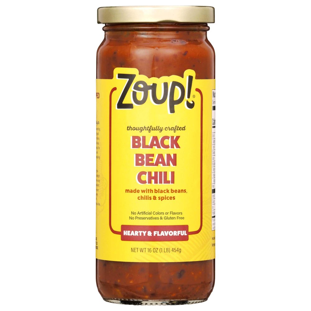 Black Bean Chili by Zoup! - No Artificial Ingredients, No Preservatives, Vegan, Gluten Free Black Bean Chili, 16 oz Ready to Serve (1 Pack)