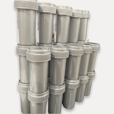 25pc Pack Reversable Pill Containers 13 Dram, 2gram Canisters Silver