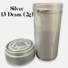 25pc Pack Reversable Pill Containers 13 Dram, 2gram Canisters Silver view 3