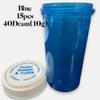 15pc Pack Pop Top Pill Containers 40 Dram, 10gram Canisters Multicolor Opt (Blue) view 2