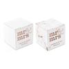 WEDDINGSTAR Miniature Custom Foil Printed Square Paper Favor Boxes - Mr & Mrs view 4