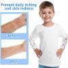 Bonuci 12 Pairs Elastic Eczema Sleeves for Kids Arm or Leg Toddler Scratch Arm Sleeves Eczema Wet Wraps UV Protection(Medium) view 2