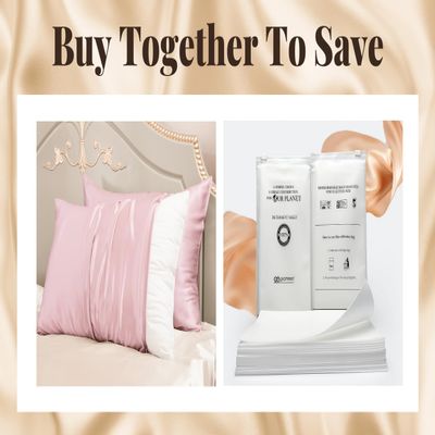 PROMEED 23 Momme Mulberry Silk Pillowcase 2 Pack & Laundry Detergent Sheets for Delicates