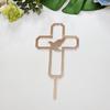 10pcs of Religious Cake Topper,Cross With a Dove Acrylic Cake Topper,Holy Spirit Topper,Confirmation Topper Religious Birthday Wedding Modern Elegant (6'', Rose Gold)