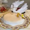 10pcs of Religious Cake Topper,Cross With a Dove Acrylic Cake Topper,Holy Spirit Topper,Confirmation Topper Religious Birthday Wedding Modern Elegant (6'', Rose Gold) view 3