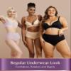 AIRCUTE Washable Urinary Incontinence Underwear for Women Absorbent Seamless High Waist Leak Protective Panty 3 Pack (Black-Black-Beige, 4X-Large) view 2