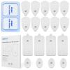 Domas 18 Pack TENS Unit Replacement Pads Reuse 50 Times, Multi-Size Tens Unit Electrode Pads Certificated Latex-Free, Snap Electrode Pads for Tens Unit with Standard 3.5mm snap-on Connector view 1