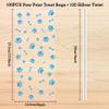 100 Paw Print Dog Treat Bags with 100 Silver Twist Ties for Pet Birthday Party Favor Supplies, Blue view 2