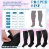 Hillban 2 Pair Zipper Compression Socks for Women Men 4 XL Black view 2