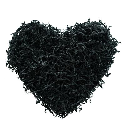 Bobobag - 4oz Crinkle Cut Paper Shred Filler Recyclable Gift Wrap Confetti Raffia Grass Shred Paper for Easter Baskets Filler Creative Eggs Decor (Black)