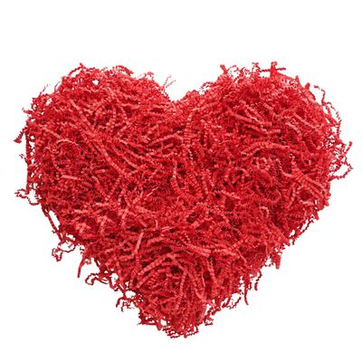 Bobobag - 4oz Crinkle Cut Paper Shred Filler Recyclable Gift Wrap Confetti Raffia Grass Shred Paper for Easter Baskets Filler Creative Eggs Decor (Red)