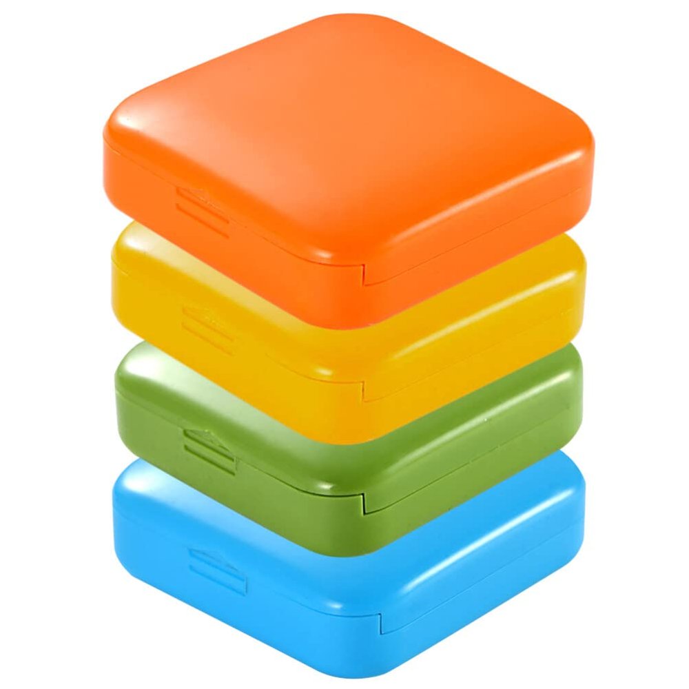 2-Grid Sliding Cover Medicine Box Airtight Portable Pill Case for Travel Pill Organizer for Household Compact Case for Daily Use