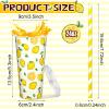 150 Pieces/50 Sets Lemonade Cups with Lids and Paper Straws 24oz Disposable Iced Coffee Paper Cup Summer Citrus Cold Cups for Lemonade Stand Supplies Fruit Party Beverages Drinks Juices view 2